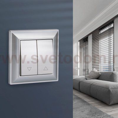 Выключатель жалюзи (серебряный) WL06-01-02 Werkel