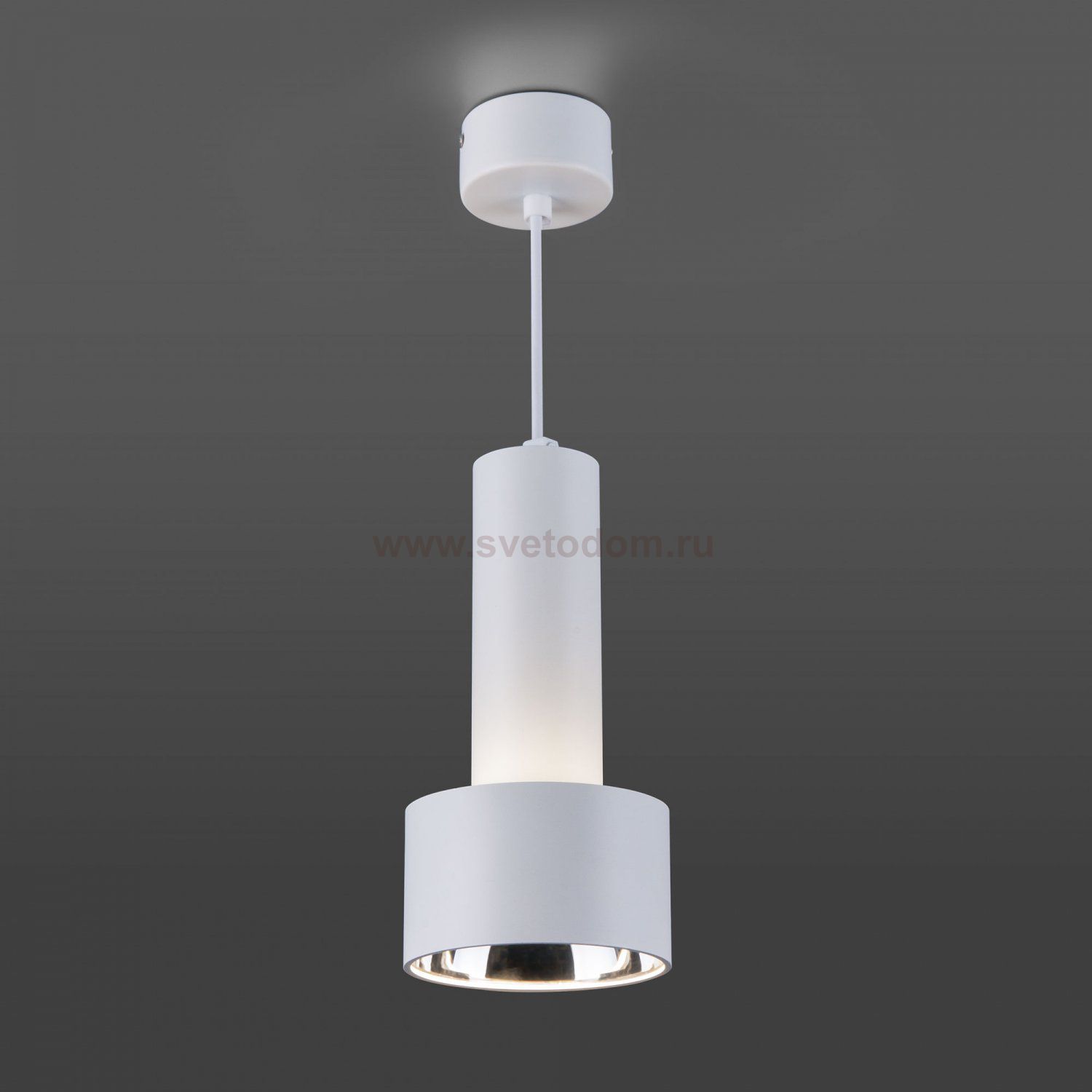 Подвесной светодиодный светильник DLR033 9W 4200K 3300 белый/хром Elektrostandard