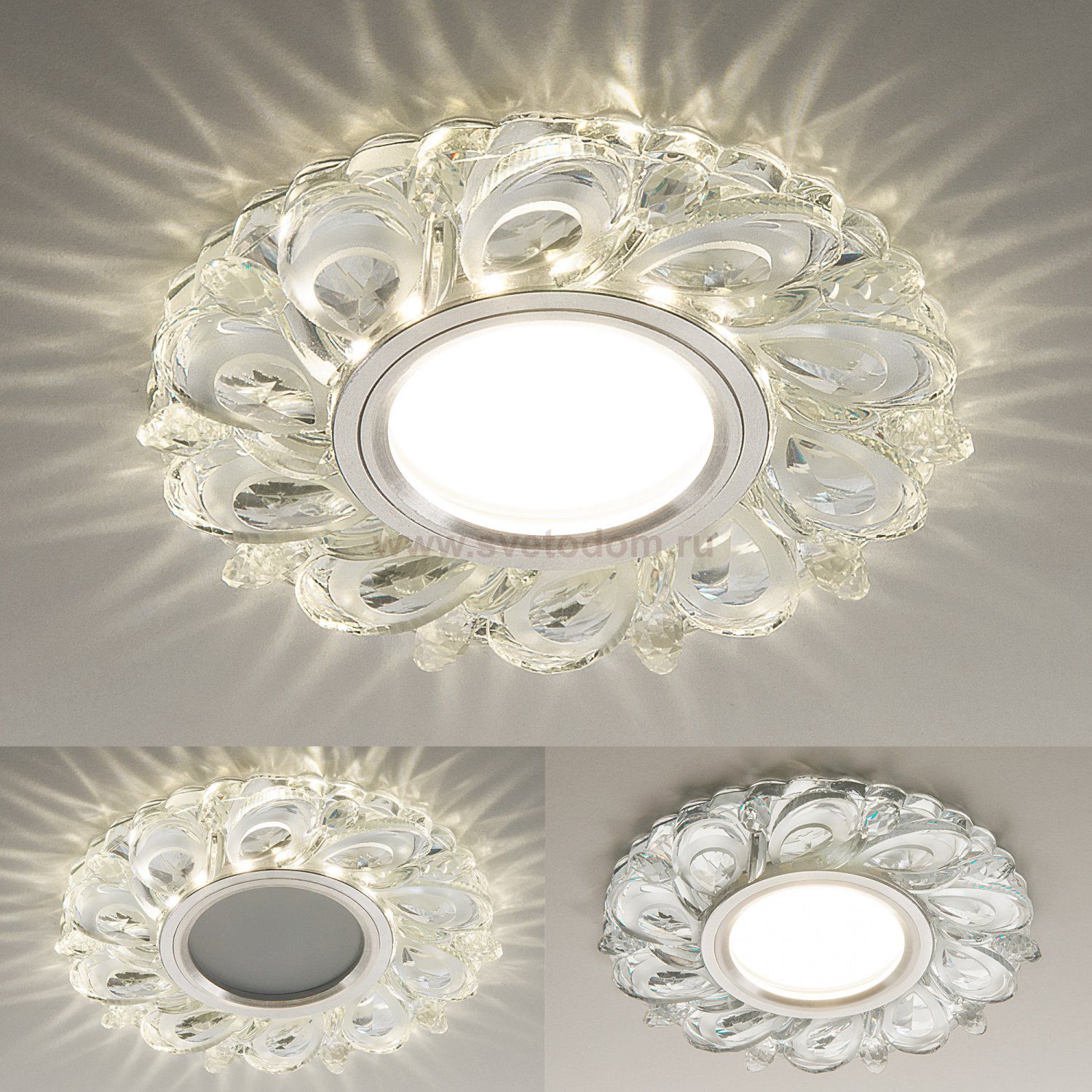 Встраиваемый точечный светильник с LED подсветкой 2219 MR16 CL прозрачный Elektrostandard