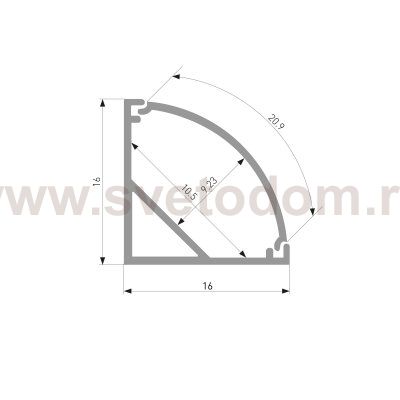 Угловой алюминиевый профиль для светодиодной ленты LL-2-ALP008 Elektrostandard