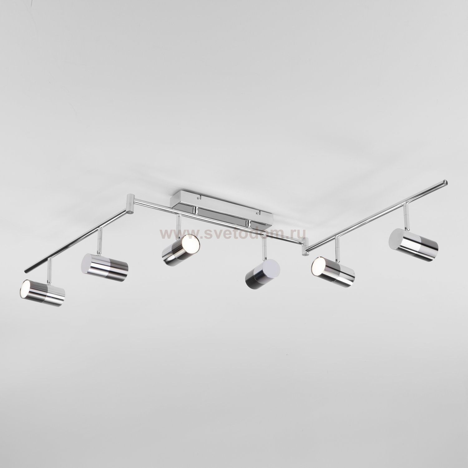 Светильник потолочный Eurosvet 20086/6 LED хром/черный жемчуг