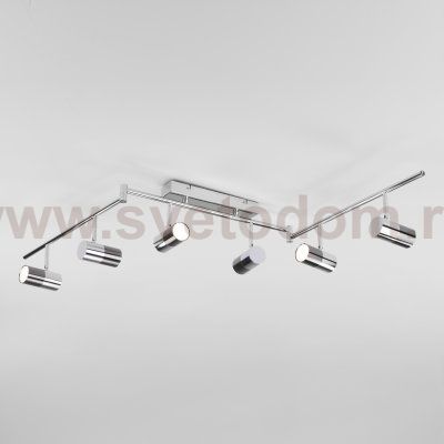 Светильник потолочный Eurosvet 20086/6 LED хром/черный жемчуг
