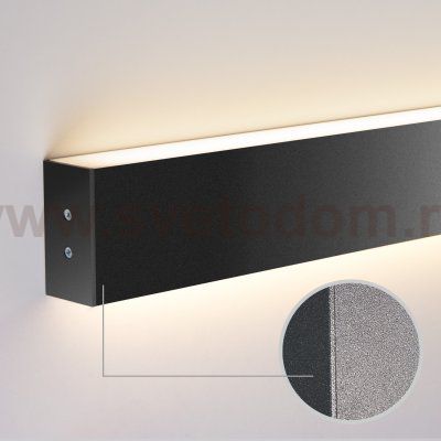 Линейный светодиодный накладной двусторонний светильник 128см 50Вт 4200К черная шагрень 101-100-40-128 Elektrostandard