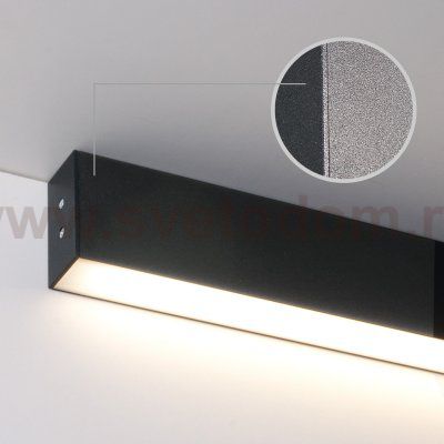 Линейный светодиодный накладной односторонний светильник 103см 20Вт 3000К черная шагрень 101-100-30-103 Elektrostandard