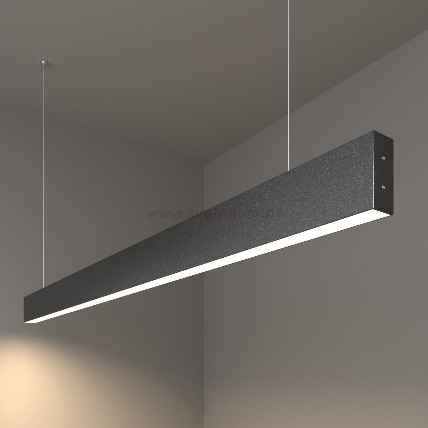 Линейный светодиодный подвесной односторонний светильник 128см 25Вт 4200К черная шагрень 101-200-30-128 Elektrostandard