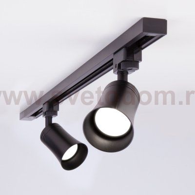 Трековый светильник для однофазного шинопровода Vetro GU10 Черный MRL 1001 Elektrostandard