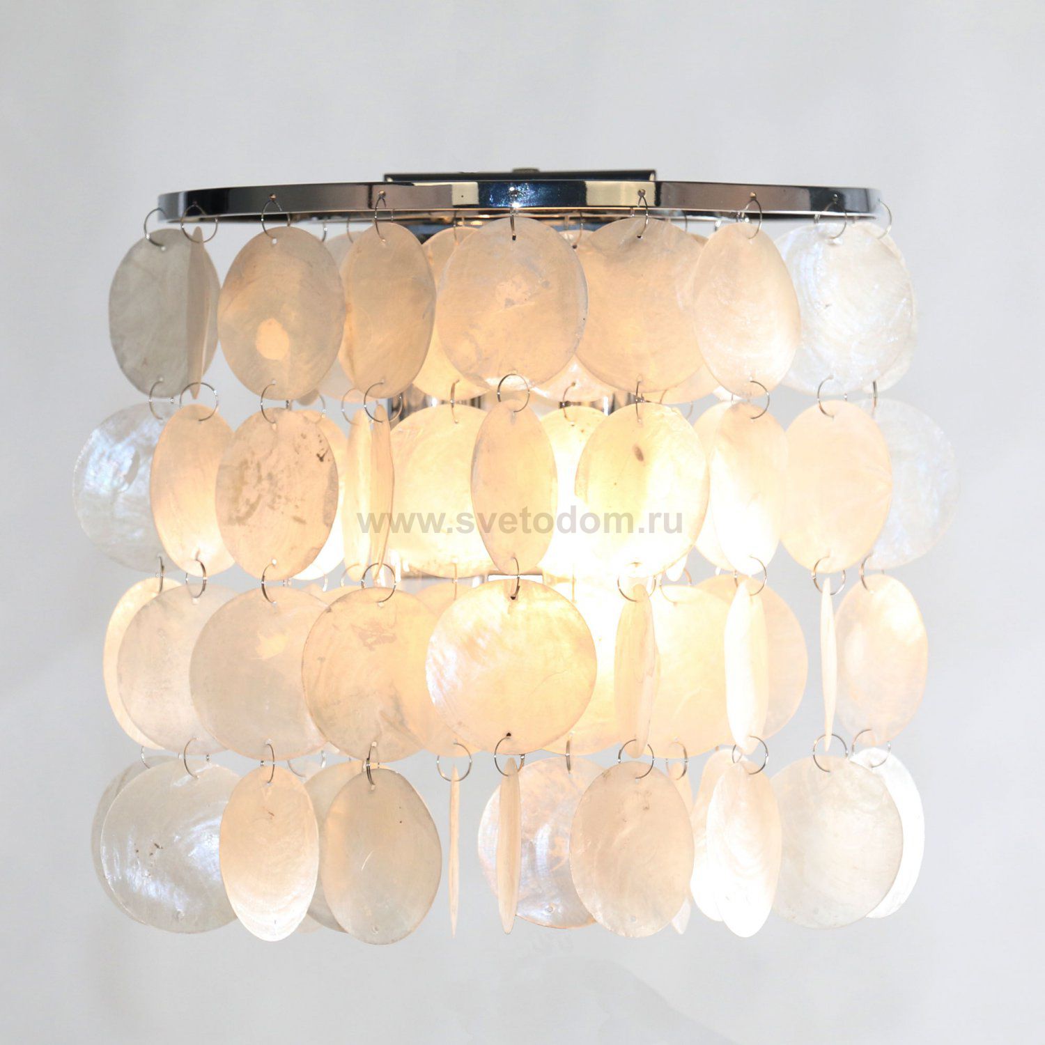 Светильник бра из ракушек Eurosvet 60084/2 хром