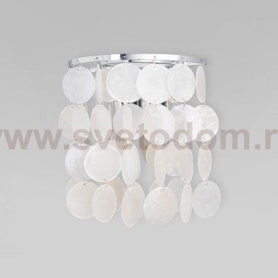 Светильник бра из ракушек Eurosvet 60084/2 хром