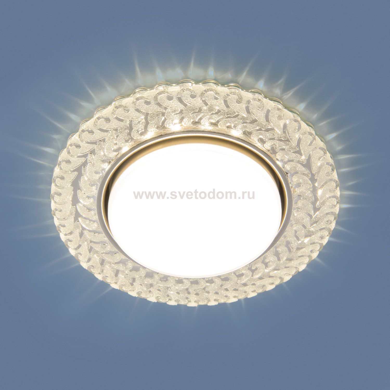 Встраиваемый точечный светильник с LED подсветкой 3027 GX53 CL прозрачный Elektrostandard