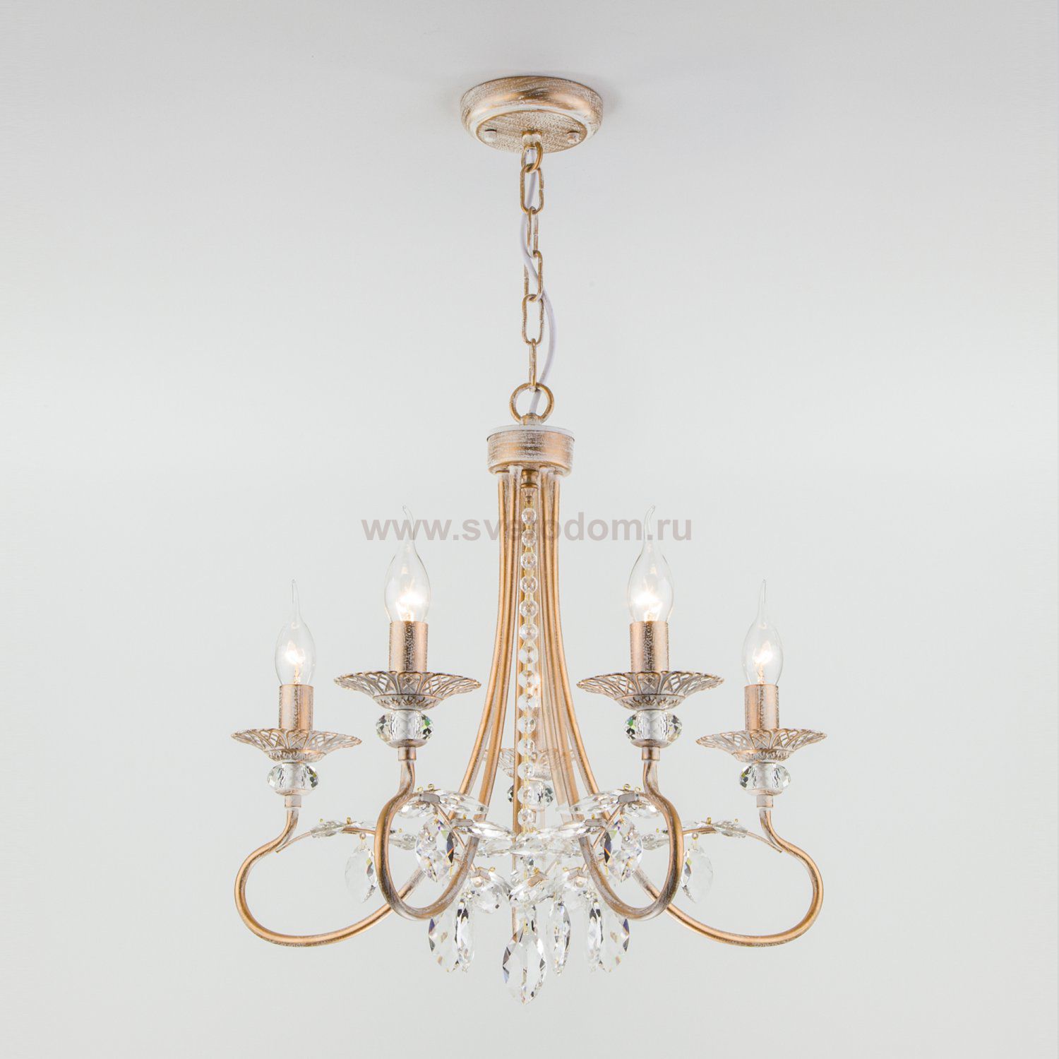 Светильник Eurosvet 60057/5 белый с золотом