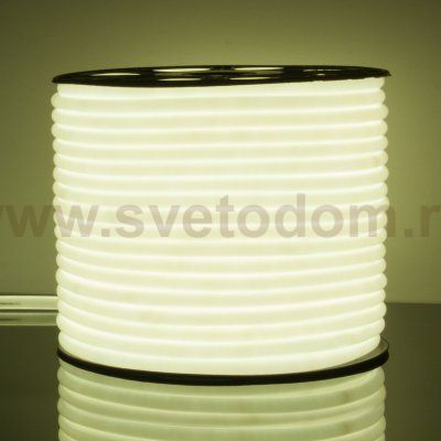 Светодиодный гибкий неон Гибкий неон 220V 9,6W 144Led 2835 IP67 круглый холодный белый, 50 м Elektrostandard