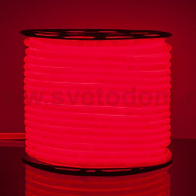 Светодиодный гибкий неон Гибкий неон 220V 9,6W 144Led 2835 IP67 круглый красный, 50 м Elektrostandard