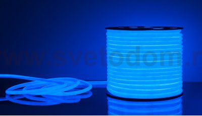Светодиодный гибкий неон Гибкий неон 220V 9,6W 144Led 2835 IP67 круглый синий, 50 м Elektrostandard