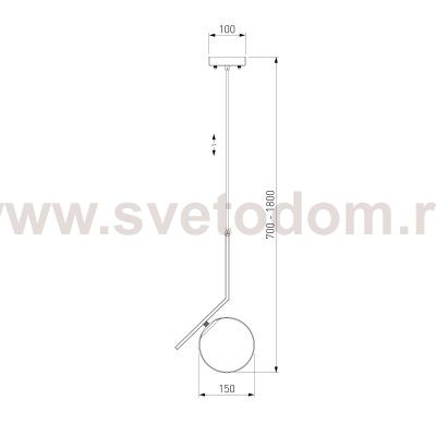Светильник подвесной Eurosvet 50159/1 хром