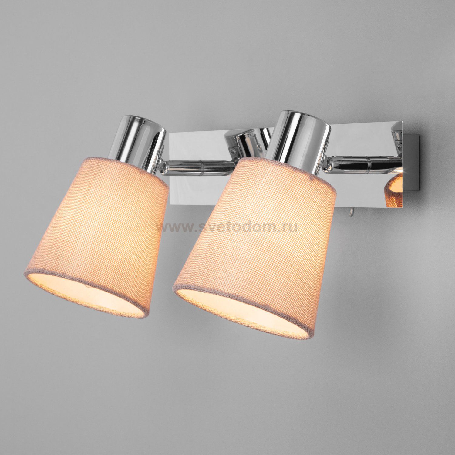 Светильник Eurosvet 20080/2 хром/бежевый