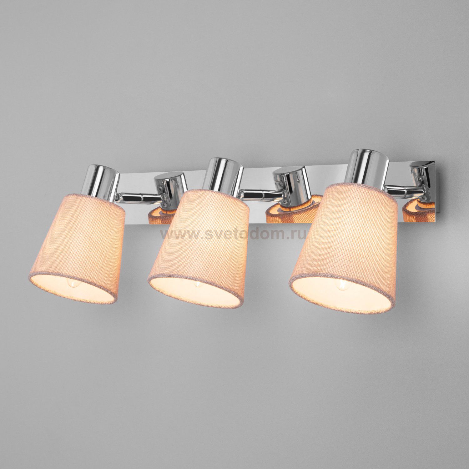 Светильник Eurosvet 20080/3 хром/бежевый