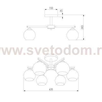 Светильник Eurosvet 30145/6 хром