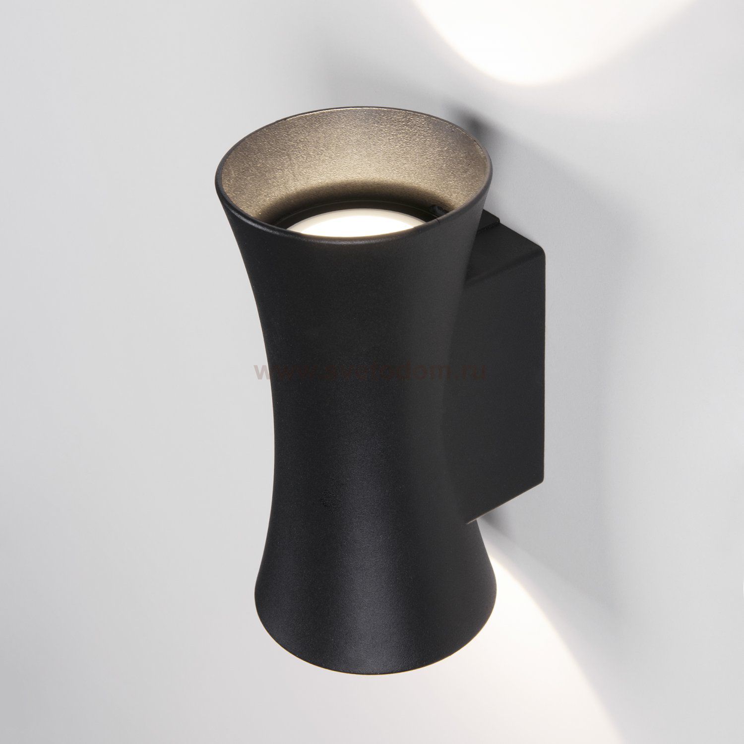 Уличный настенный светодиодный светильник Dual  IP54 1501 TECHNO LED чёрный Elektrostandard