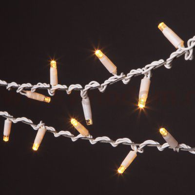 Праздничная гирлянда нить теплый белый с эффектом мерцания 10м IP65 400-101 Eurosvet