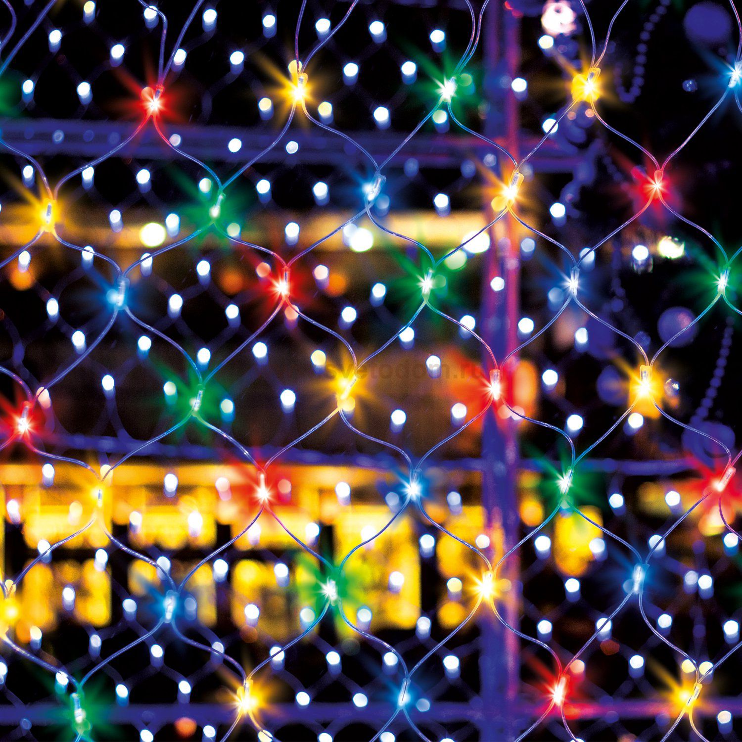 Праздничная гирлянда сеть мульти 1,5*1,5м IP20 300-001 Eurosvet