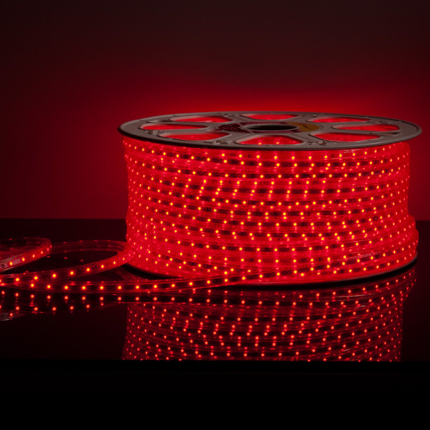 Лента 220 В Лента светодиодная 220V 4,8W 60Led 2835 IP65 красный, 50 м (LS004 220V) Elektrostandard