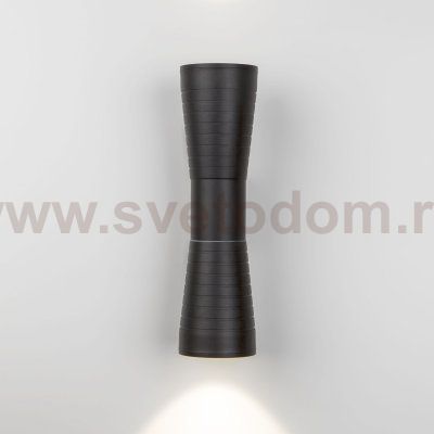 Tube double черный уличный настенный светодиодный светильник 1502 TECHNO LED Elektrostandard