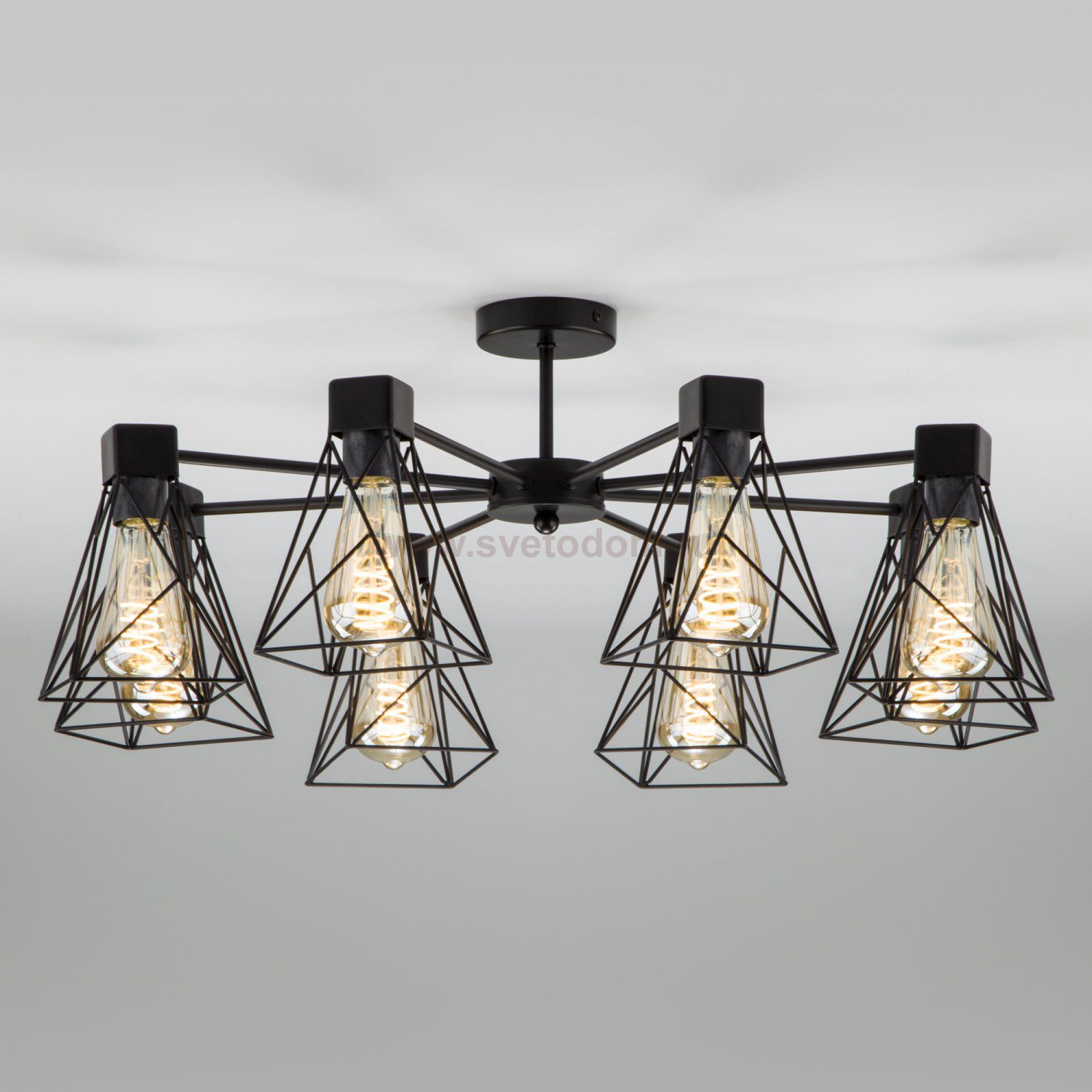 Люстра потолочная Eurosvet 70107/8 черный