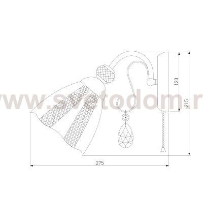 Настенный светильник Eurosvet 30155/1 Floranse античная бронза