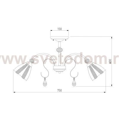 Потолочный светильник Eurosvet 30155/8 бронза Floranse