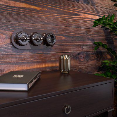 Рамка на 3 поста (Коричневый) WL21-frame-03 Werkel