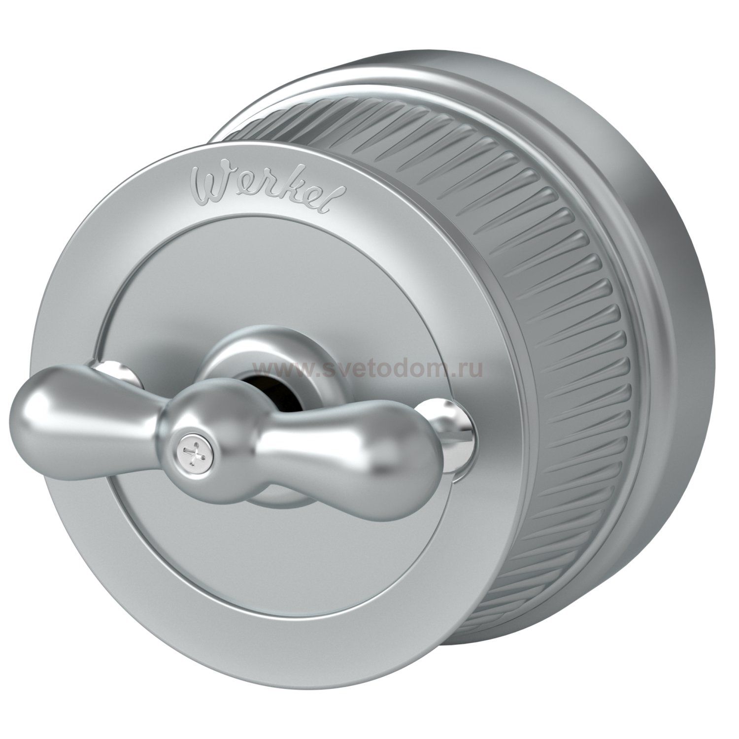 Переключатель одноклавишный (Матовый хром) ретро WL19-01-03 Werkel