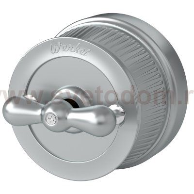 Переключатель одноклавишный (Матовый хром) ретро WL19-01-03 Werkel