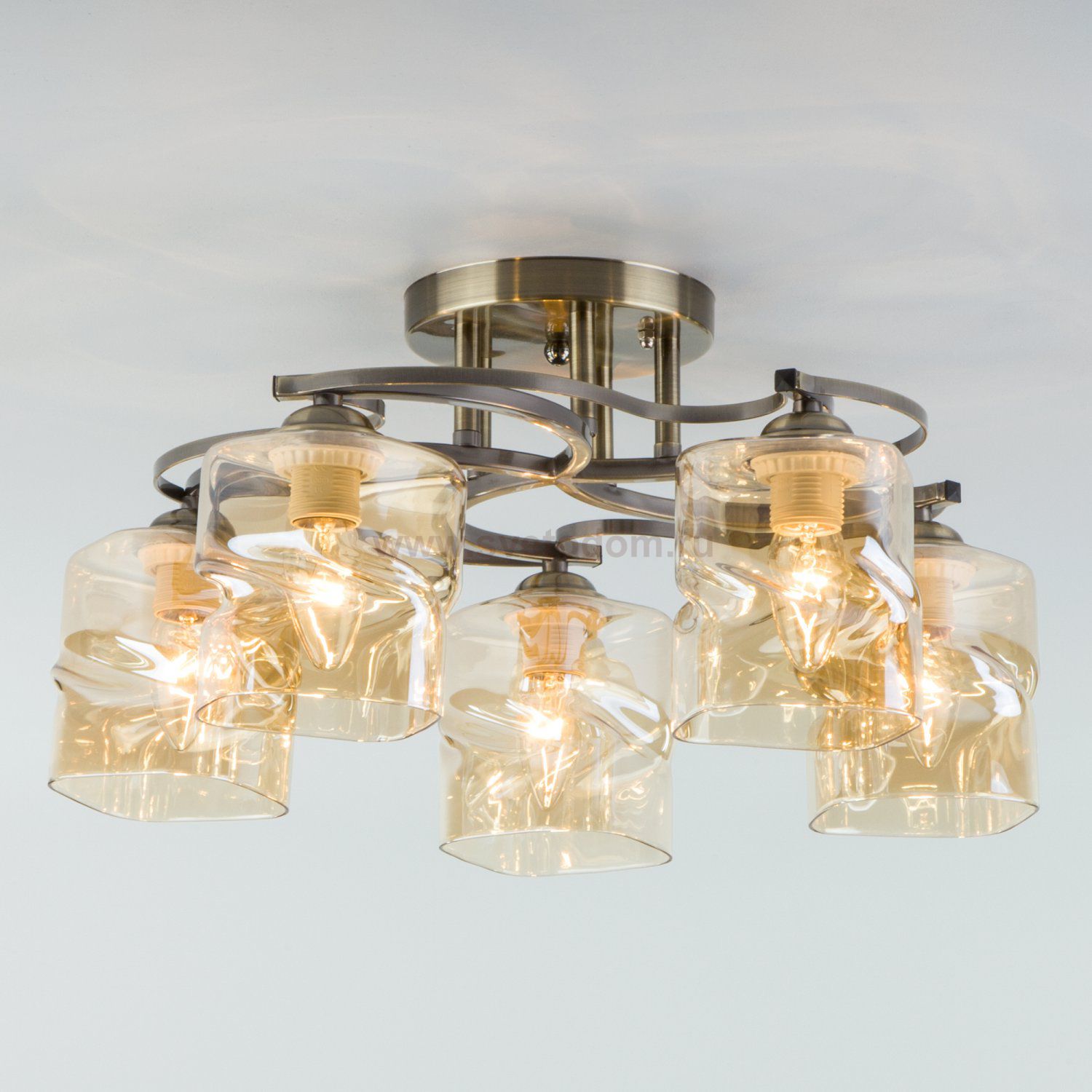 Люстра потолочная Eurosvet 30158/5 античная бронза