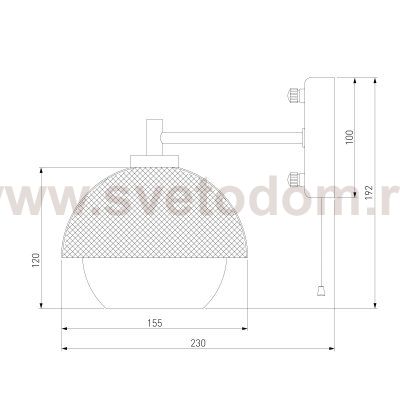Настенный светильник Eurosvet 70106/1 черный Nocciola