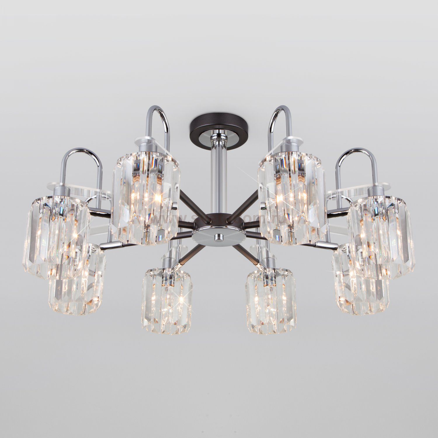 Люстра потолочная Eurosvet 70090/8 Tenia хром / графит