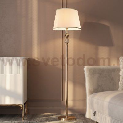 Торшер с абажуром Eurosvet 01072/1 Sortino золото