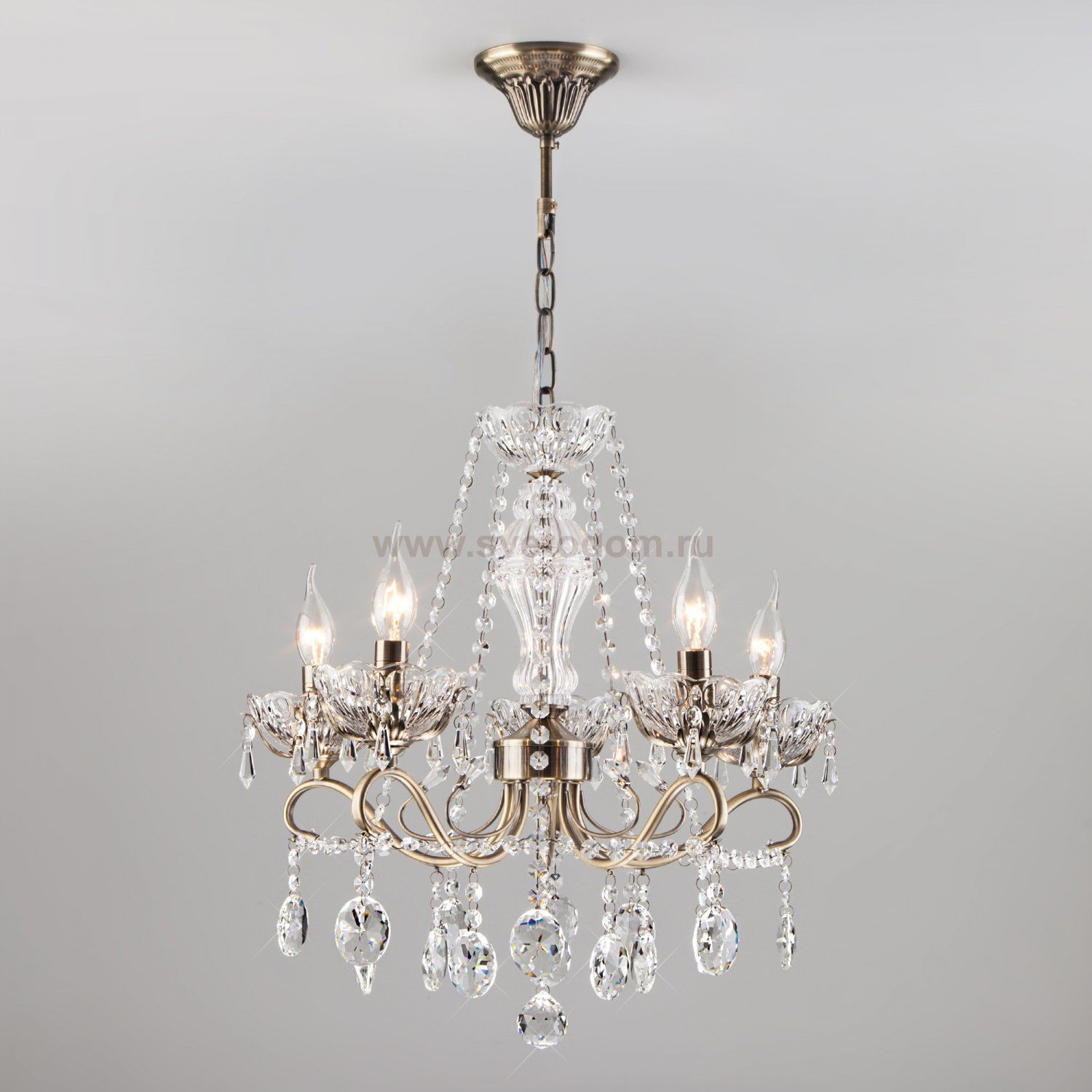 Подвесная люстра Eurosvet 10103/5 бронза Teodore