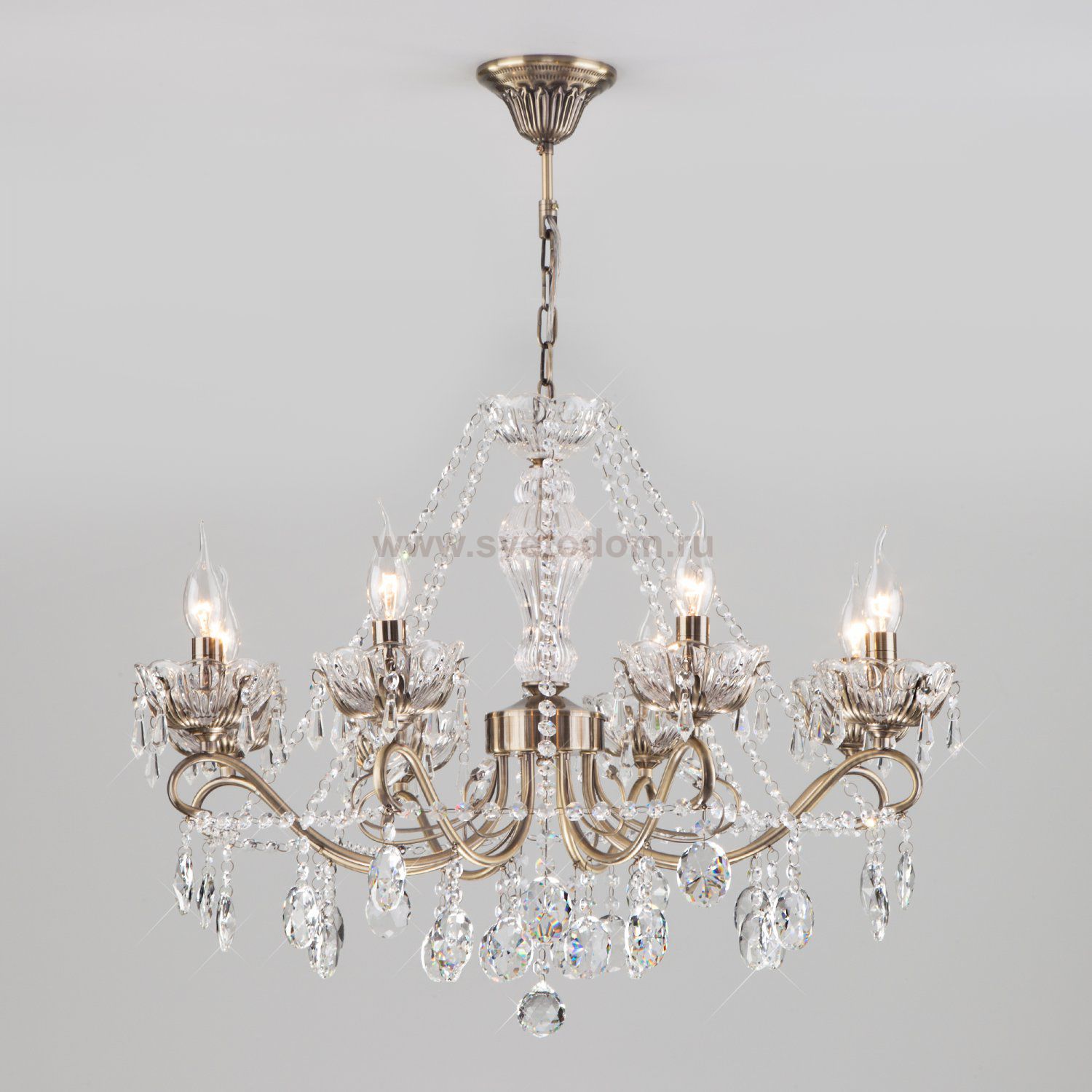 Подвесная люстра Eurosvet 10103/8 античная бронза Teodore