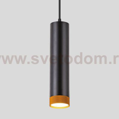 Подвесной потолочный светодиодный светильник 50164/1 LED черный/золото