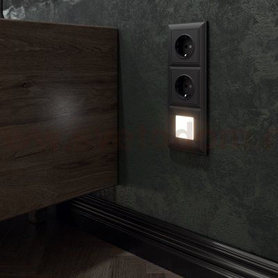 Встраиваемая LED подсветка для ступеней лестницы (черный матовый) WL08-BL-03-LED Werkel