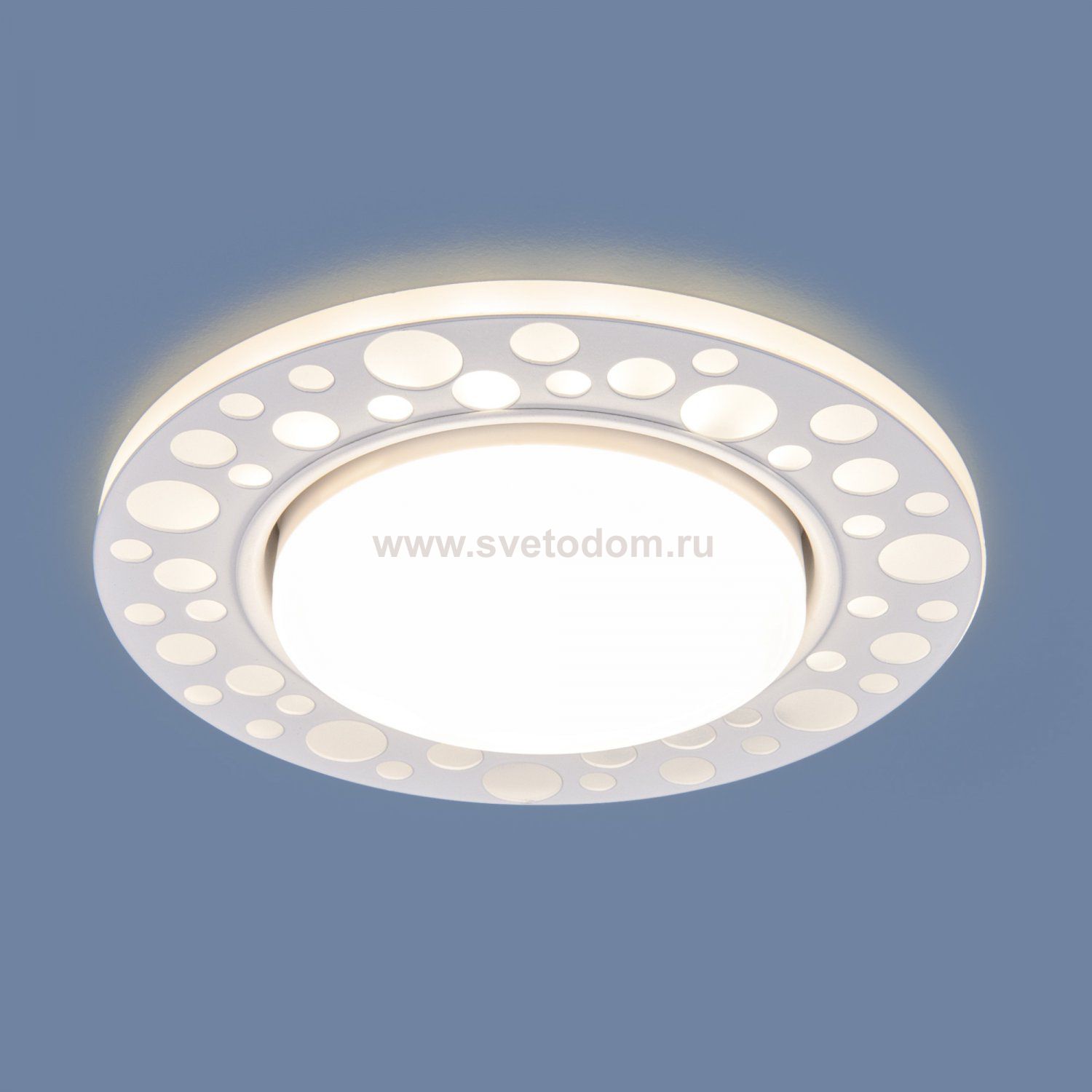 Встраиваемый точечный светильник с LED подсветкой 3032 GX53 WH белый Elektrostandard