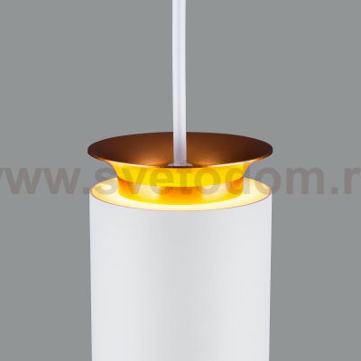 Подвесной светодиодный светильник DLS021 9+4W 4200К белый матовый/золото Elektrostandard
