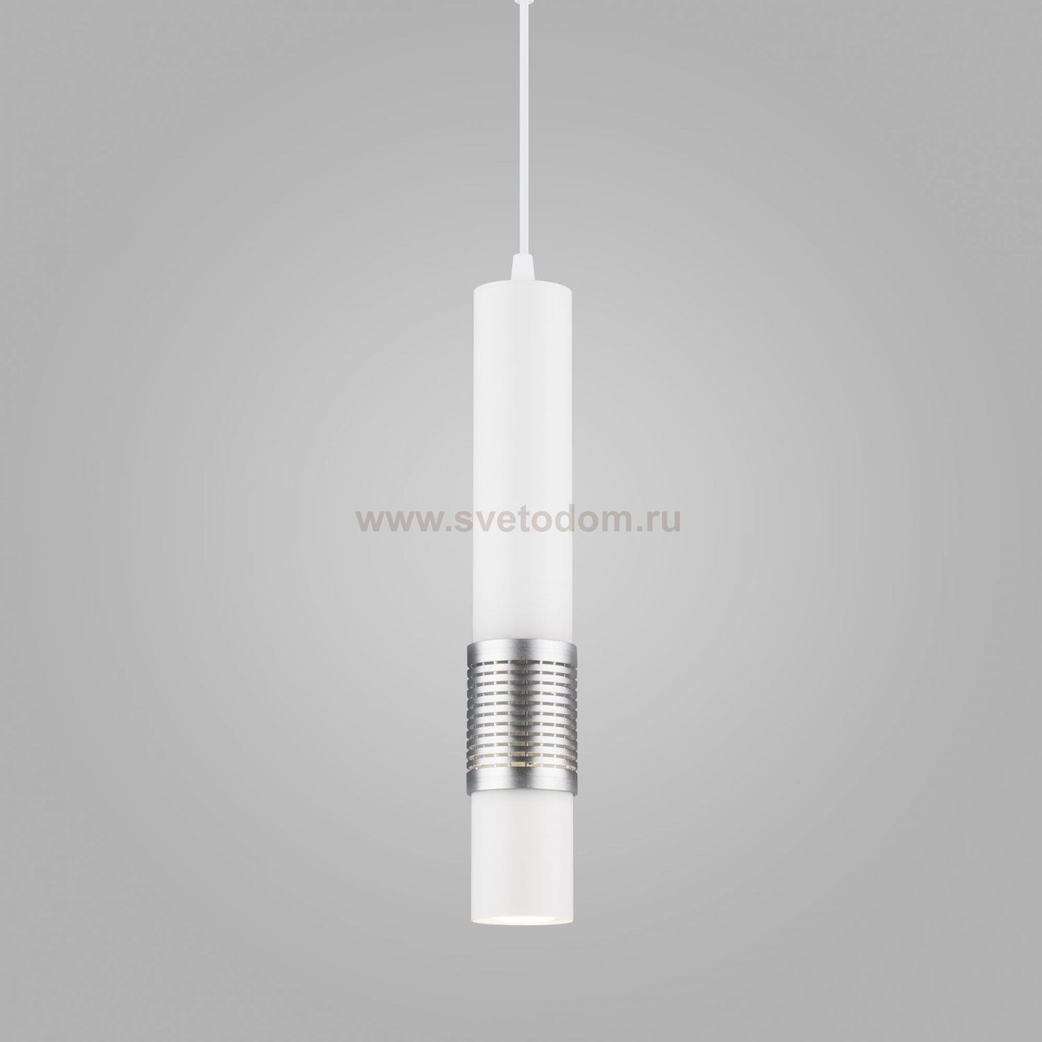 Подвесной потолочный светильник DLN001 MR16 9W 4200K белый матовый/серебро