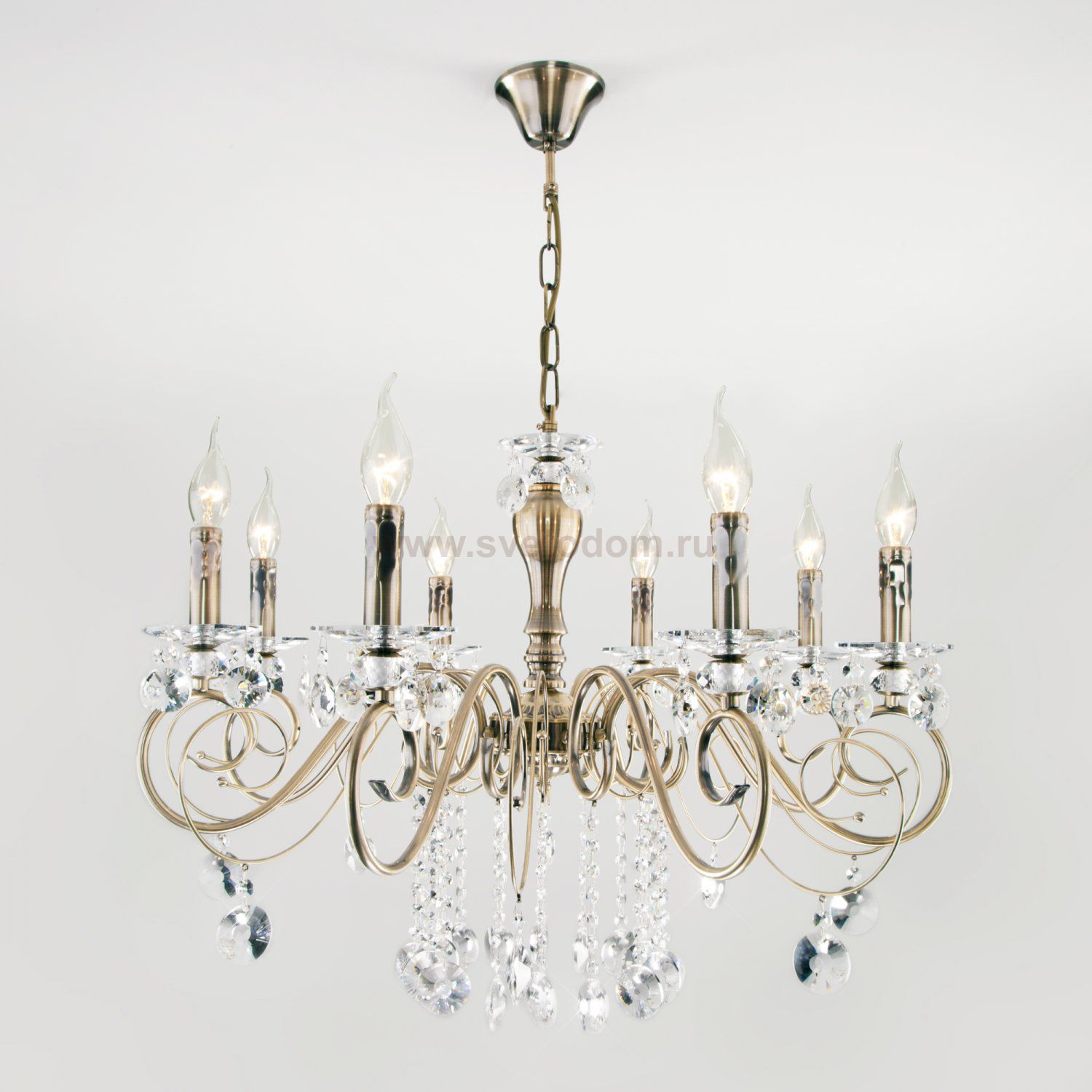 Люстра Eurosvet 10104/8 Ravenna античная бронза