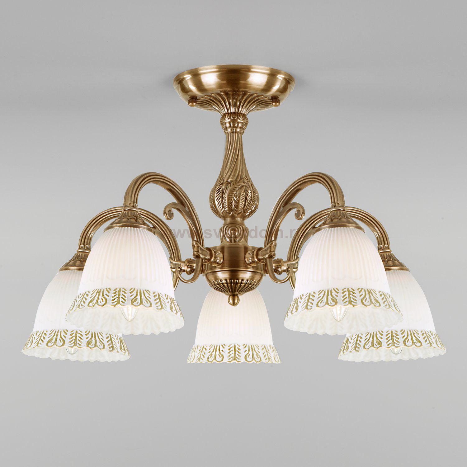 Люстра Eurosvet 60107/5 античная бронза Campina