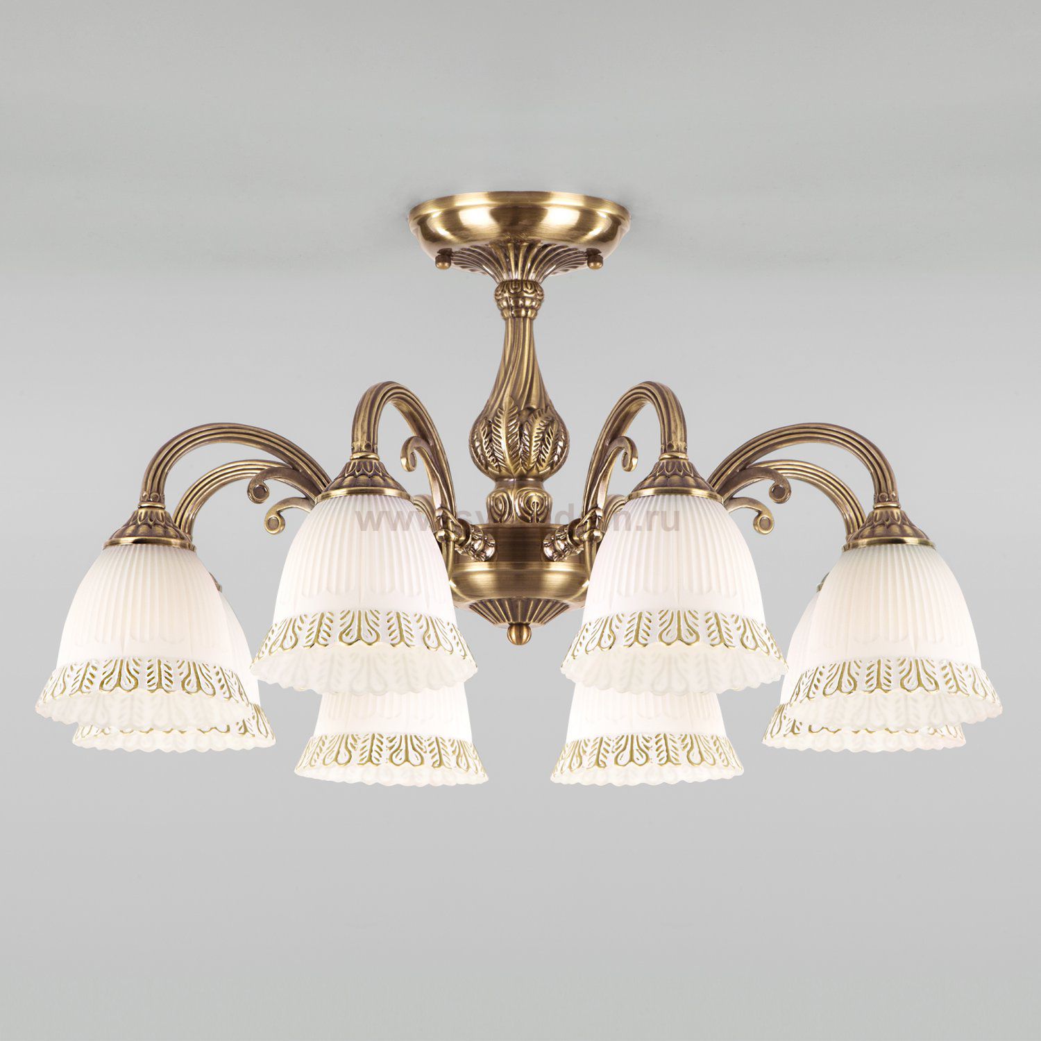 Потолочный светильник Eurosvet 60107/8 античная бронза Campina