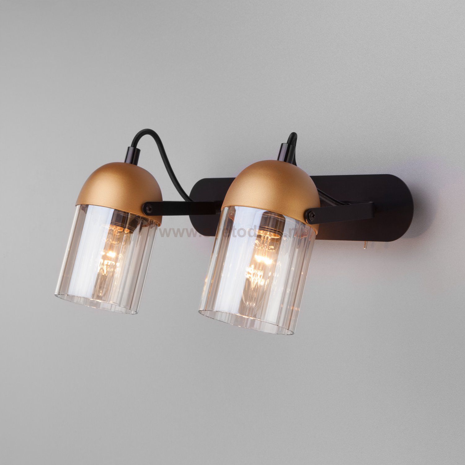 Светильник настенный бра Eurosvet 20122/2 Mars черный золото