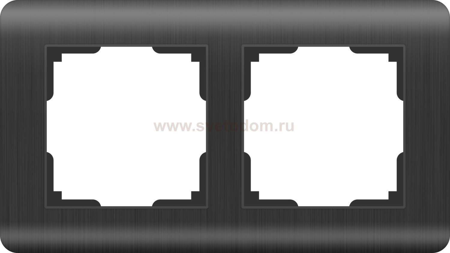 Рамка на 2 поста (графит) WL12-Frame-02 Werkel