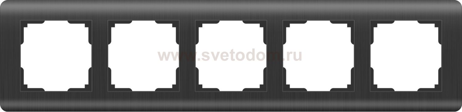 Рамка на 5 постов (графит) WL12-Frame-05 Werkel