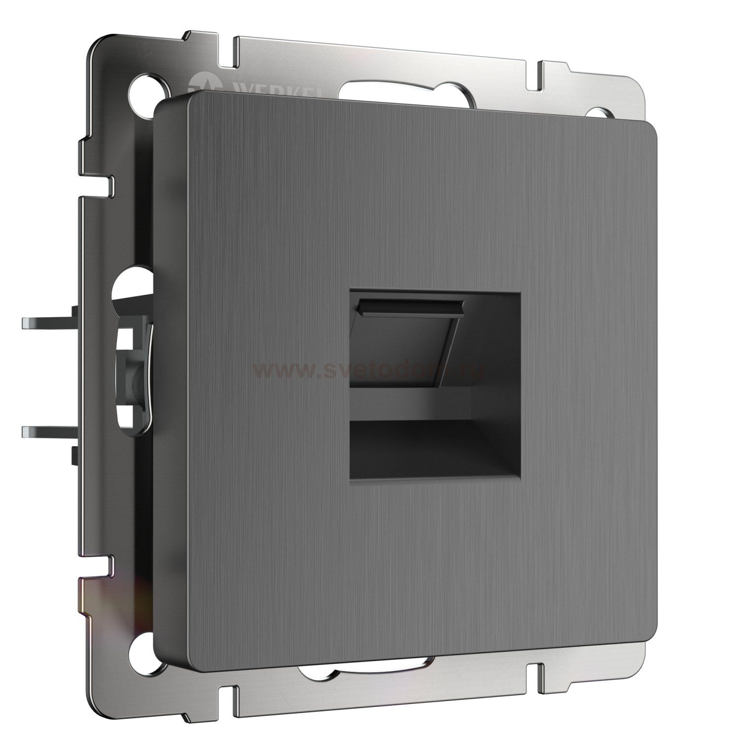 Розетка Ethernet RJ-45 (графит рифленый) Werkel WL04-RJ-45